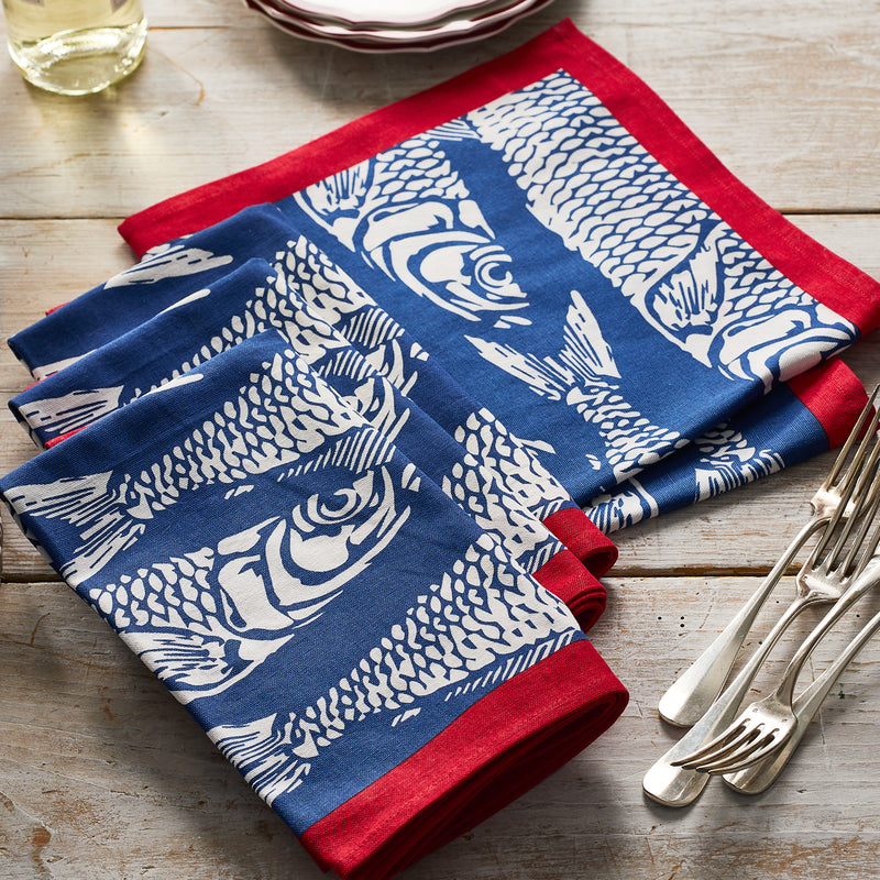 Sardines Dinner Napkins, Set of 4