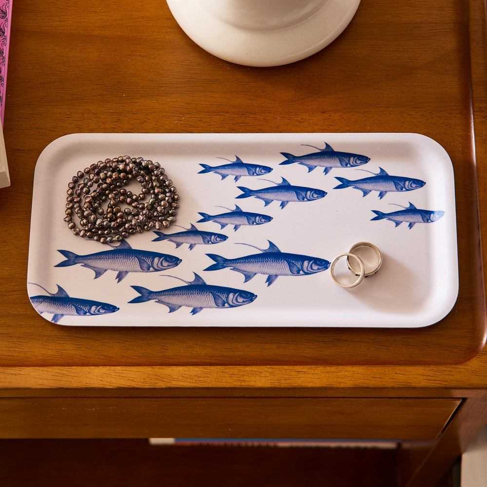 School of Fish Small Rectangular Birchwood Tray image 5