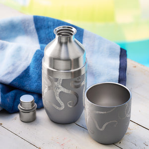 Caskata X High Camp Light Gray Starfish Half-Bottle Wine Flask thumbnail 2