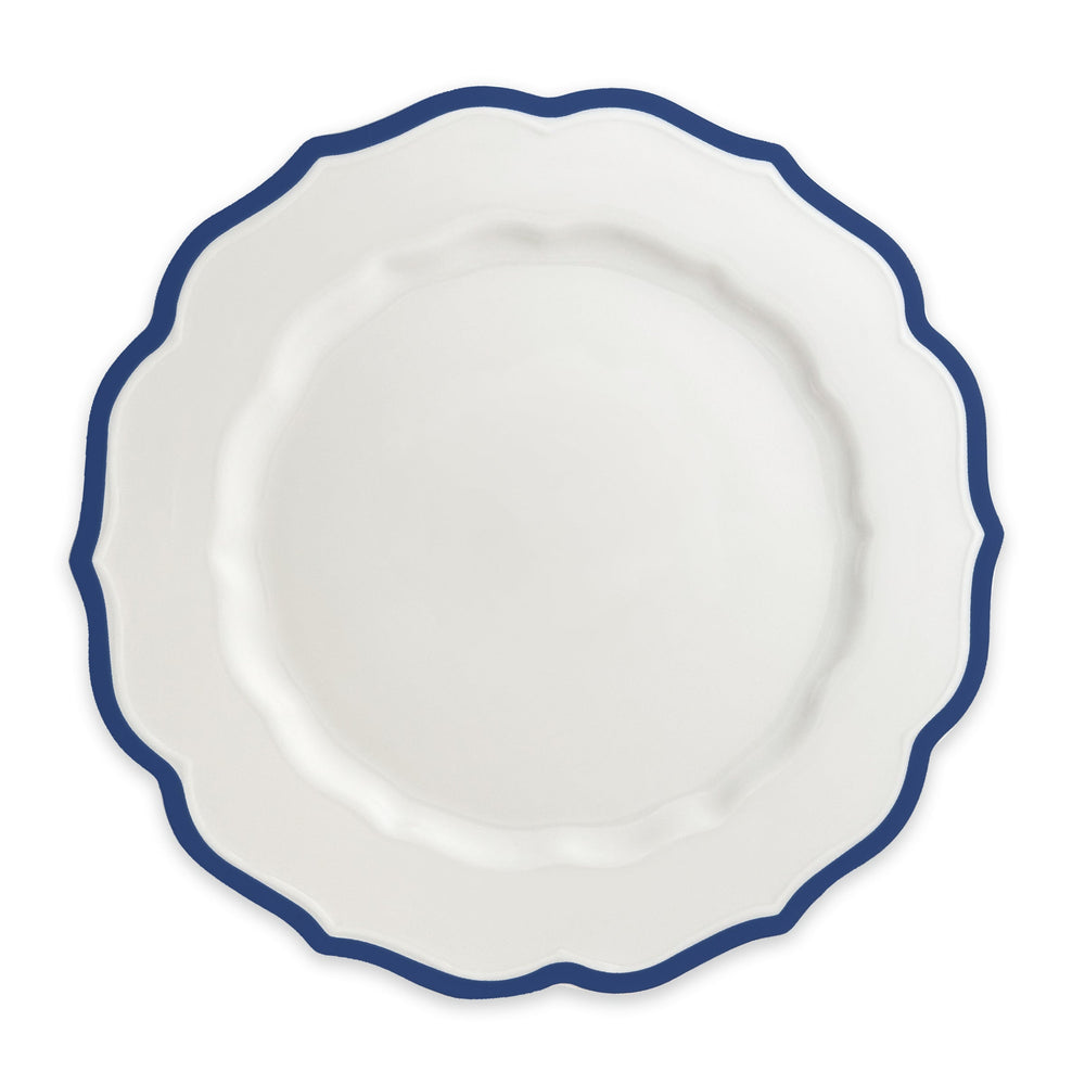 Stella Scalloped Blue Dinner Plate image 7