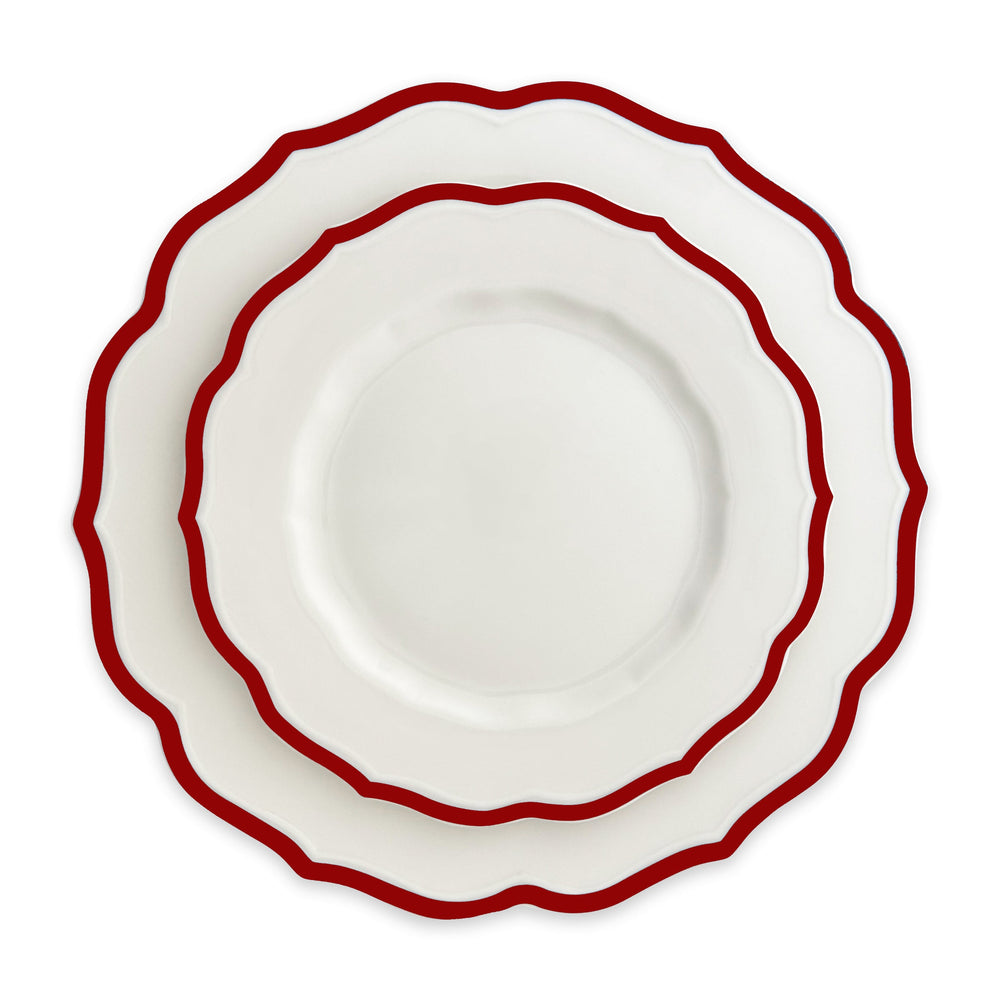 Stella Scalloped Crimson Dinner Plate image 13
