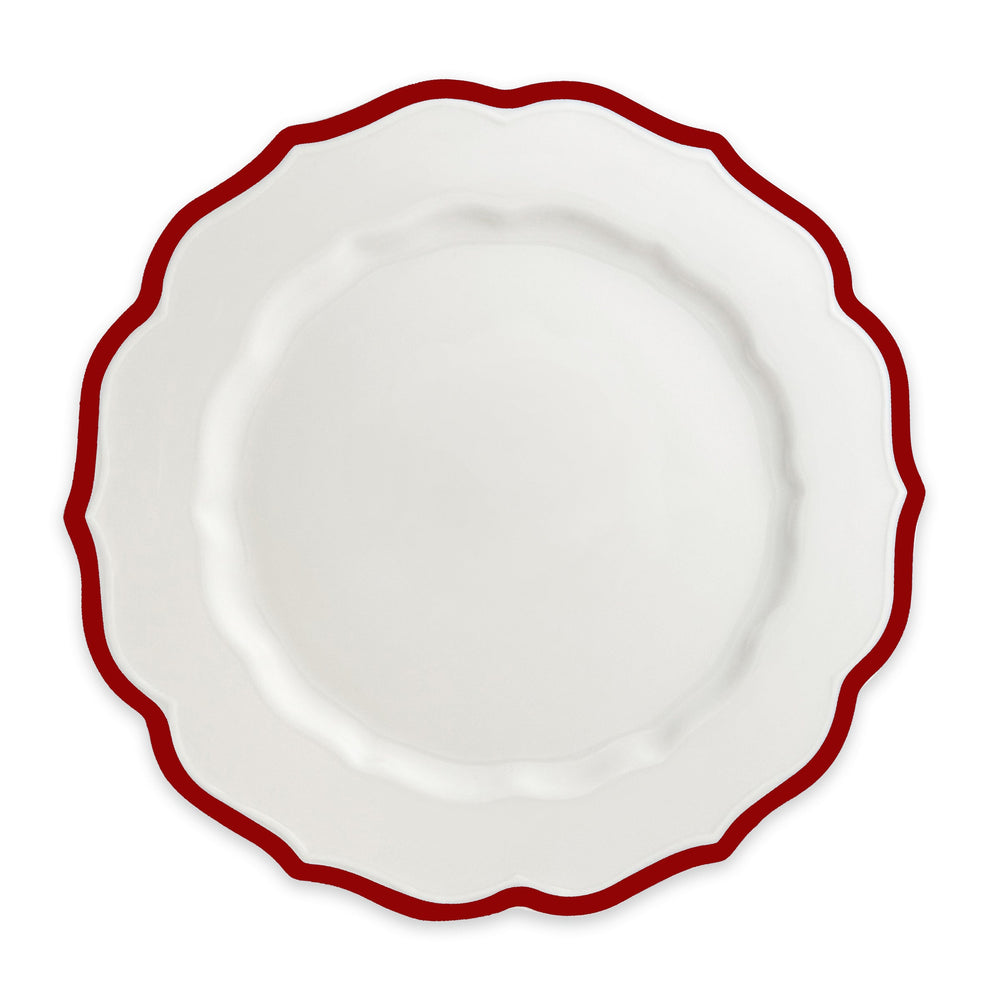 Stella Scalloped Crimson Dinner Plate image 11
