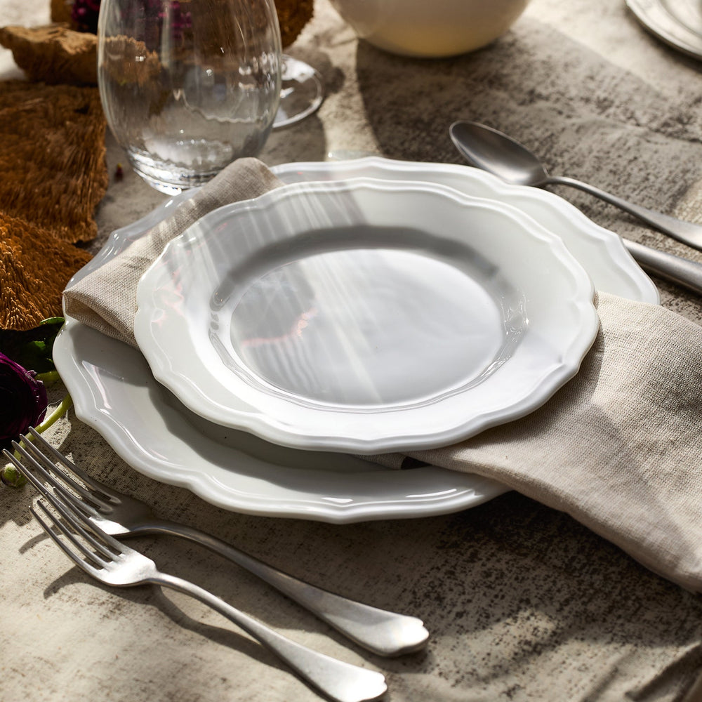 Stella Scalloped White Dinner Plate image 8