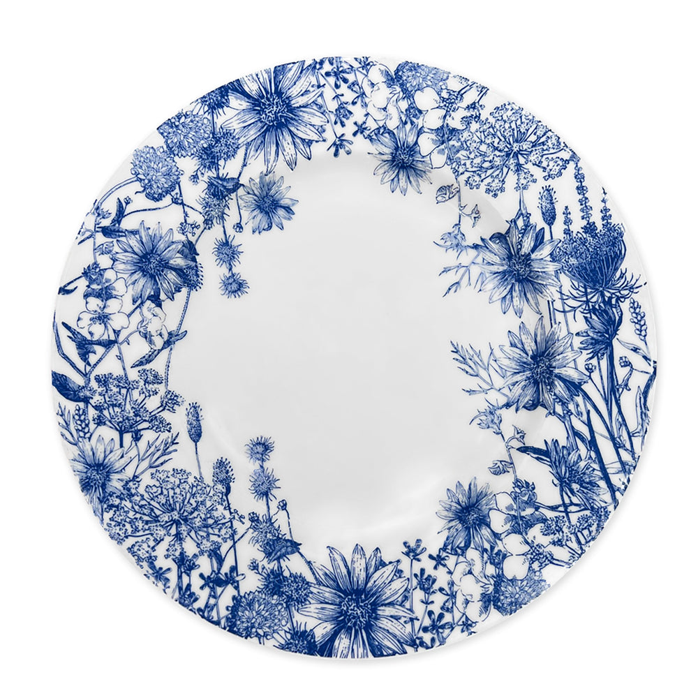 Summer Blues Rimmed Dinner Plate image 7