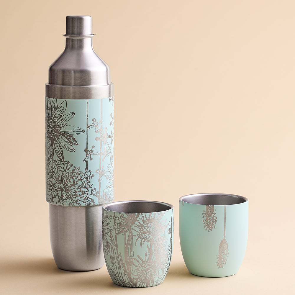 Caskata x High Camp Light Blue Summer Wine Flask image 7