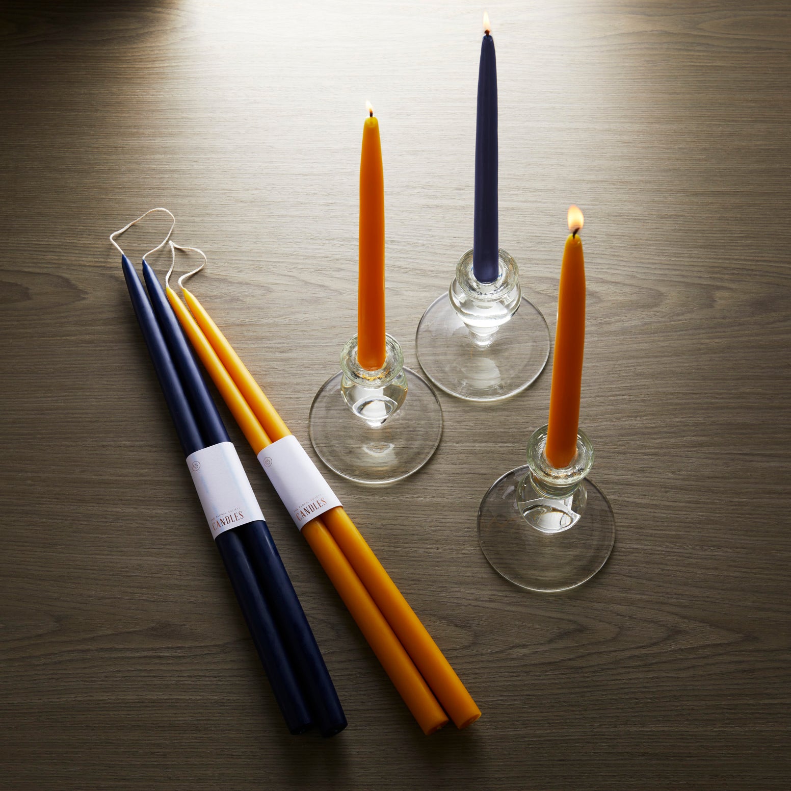 18" Ochre Taper Candles - Set of 2 from Caskata