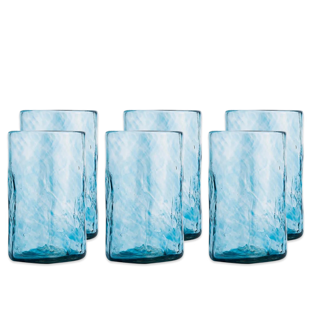 Viento Large Blue Tumblers, Set of 6