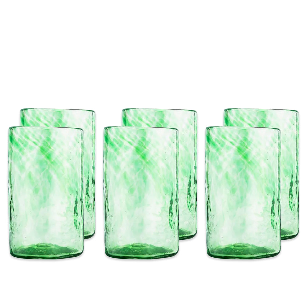 Viento Large Green Tumblers, Set of 6
