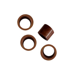 Round Wooden Napkin Rings Set of 4 from Caskata