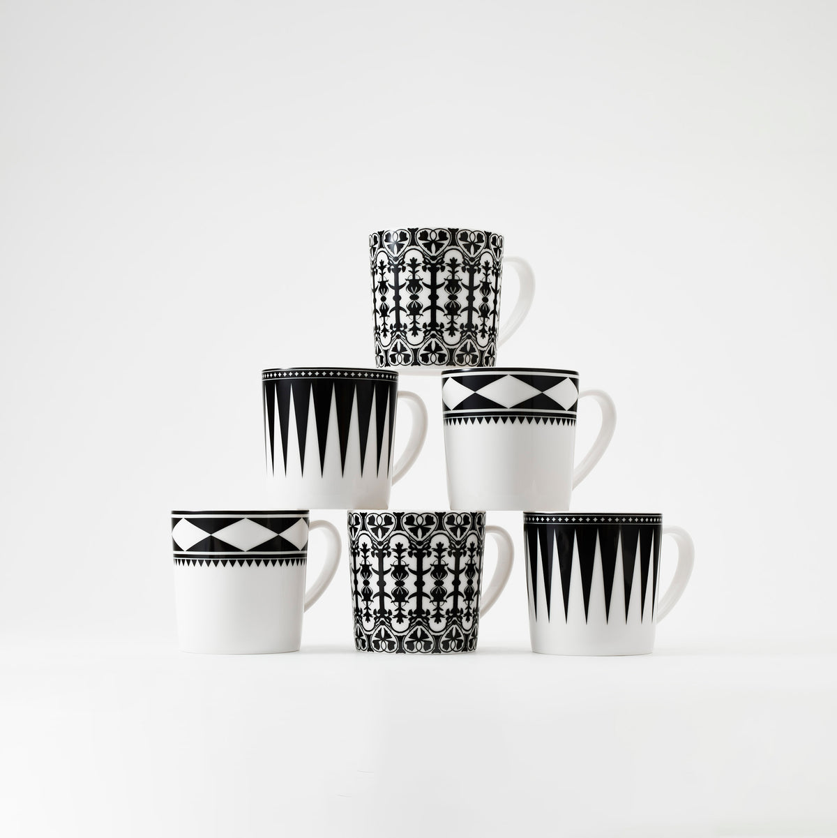 Groovy Geo Mixed Set of 6 Mugs - Caskata