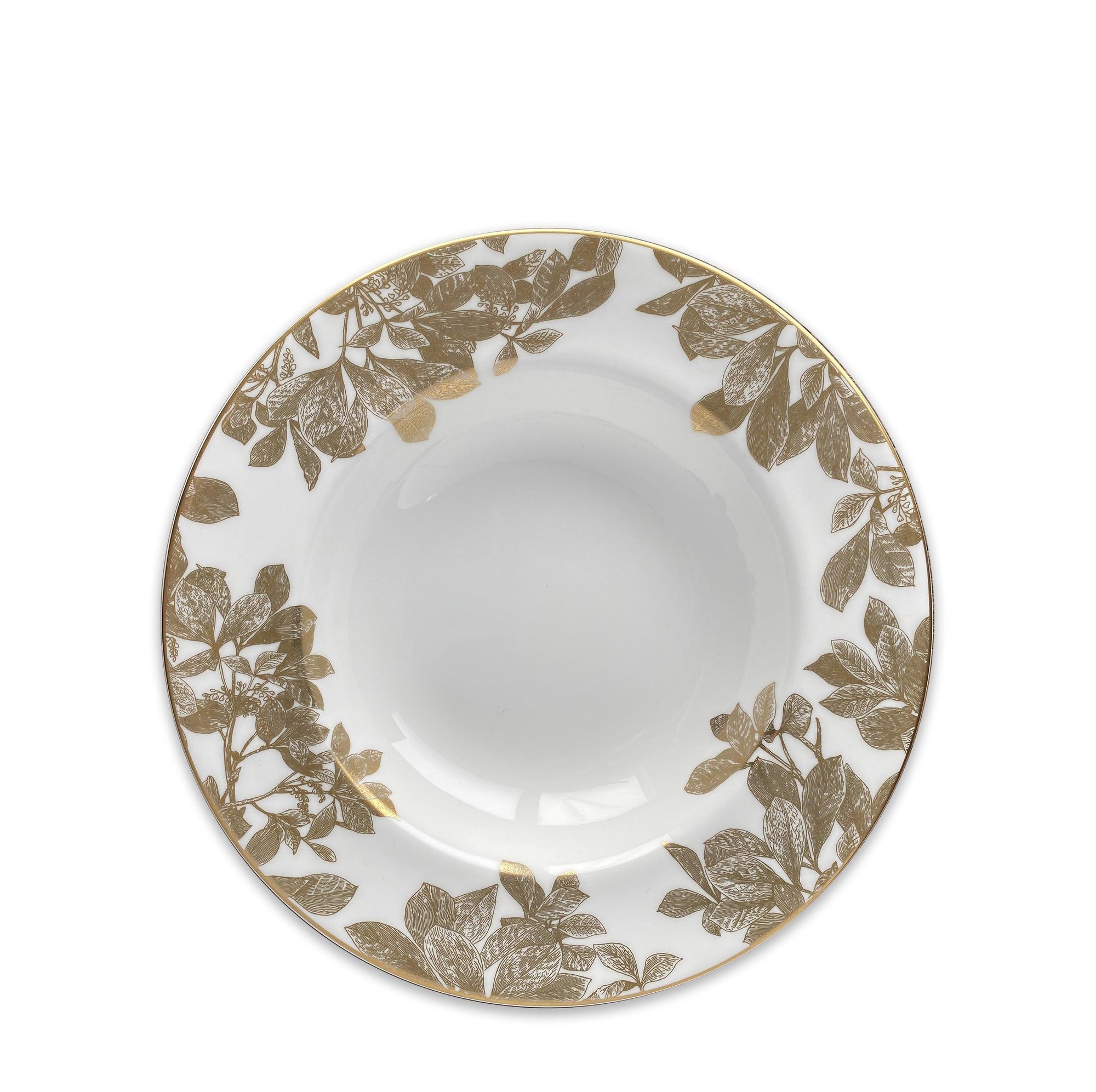 Arbor Gold Rimmed Soup Bowl - Caskata