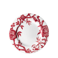 Arcadia Crimson Salad Plate in red and white premium porcelain from Caskata