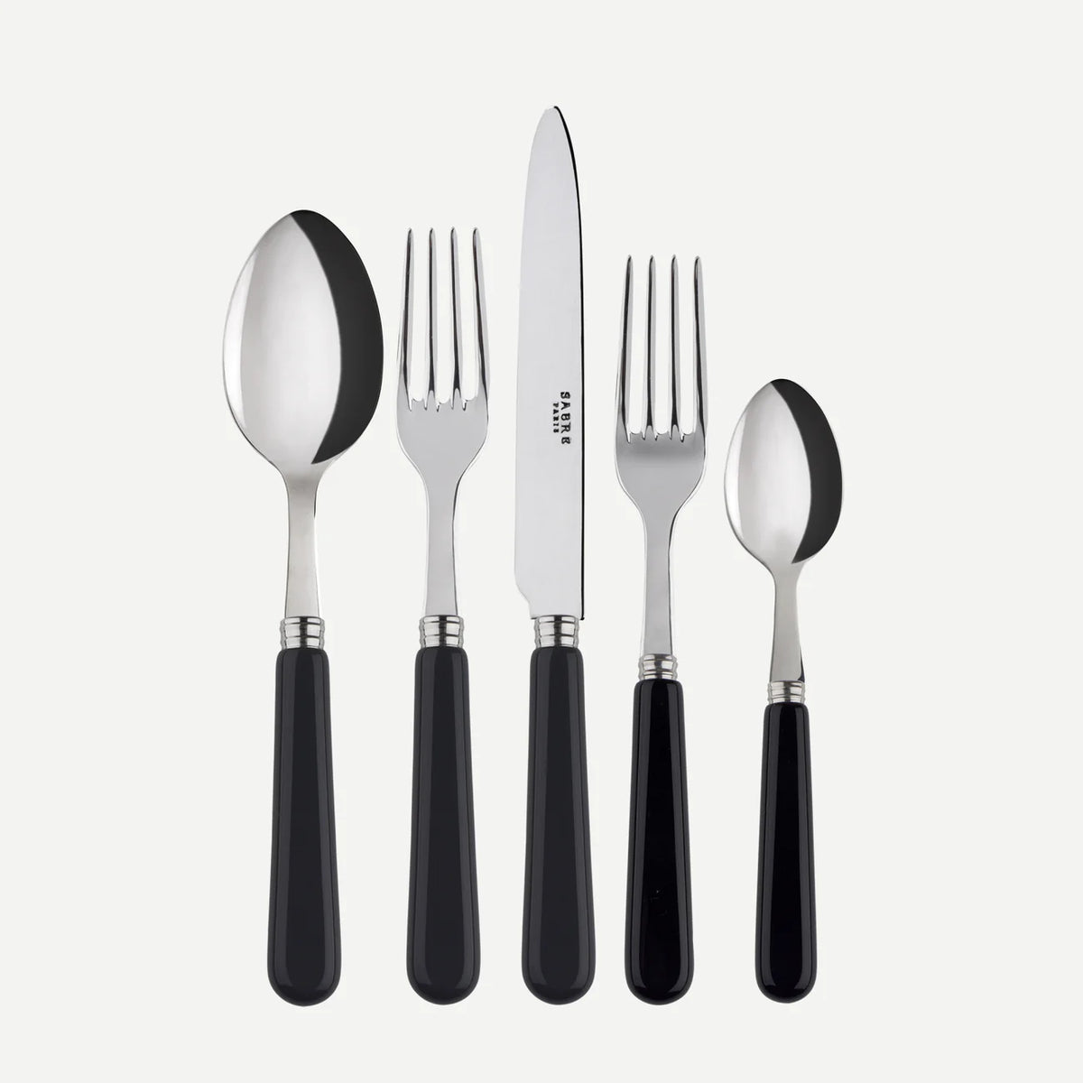 Bistro Black 5-Piece Flatware Setting From Caskata.