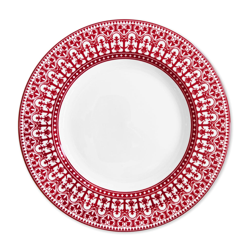 Casablanca Crimson Rimmed Dinner Plate