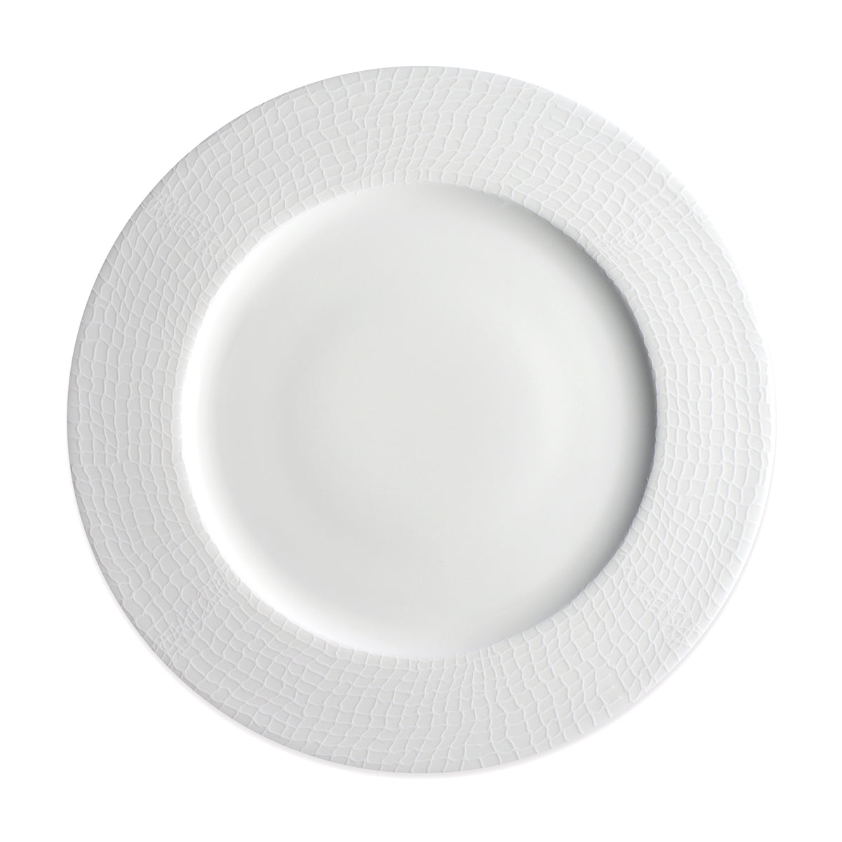 Catch White Rimmed Dinner Plate - Caskata