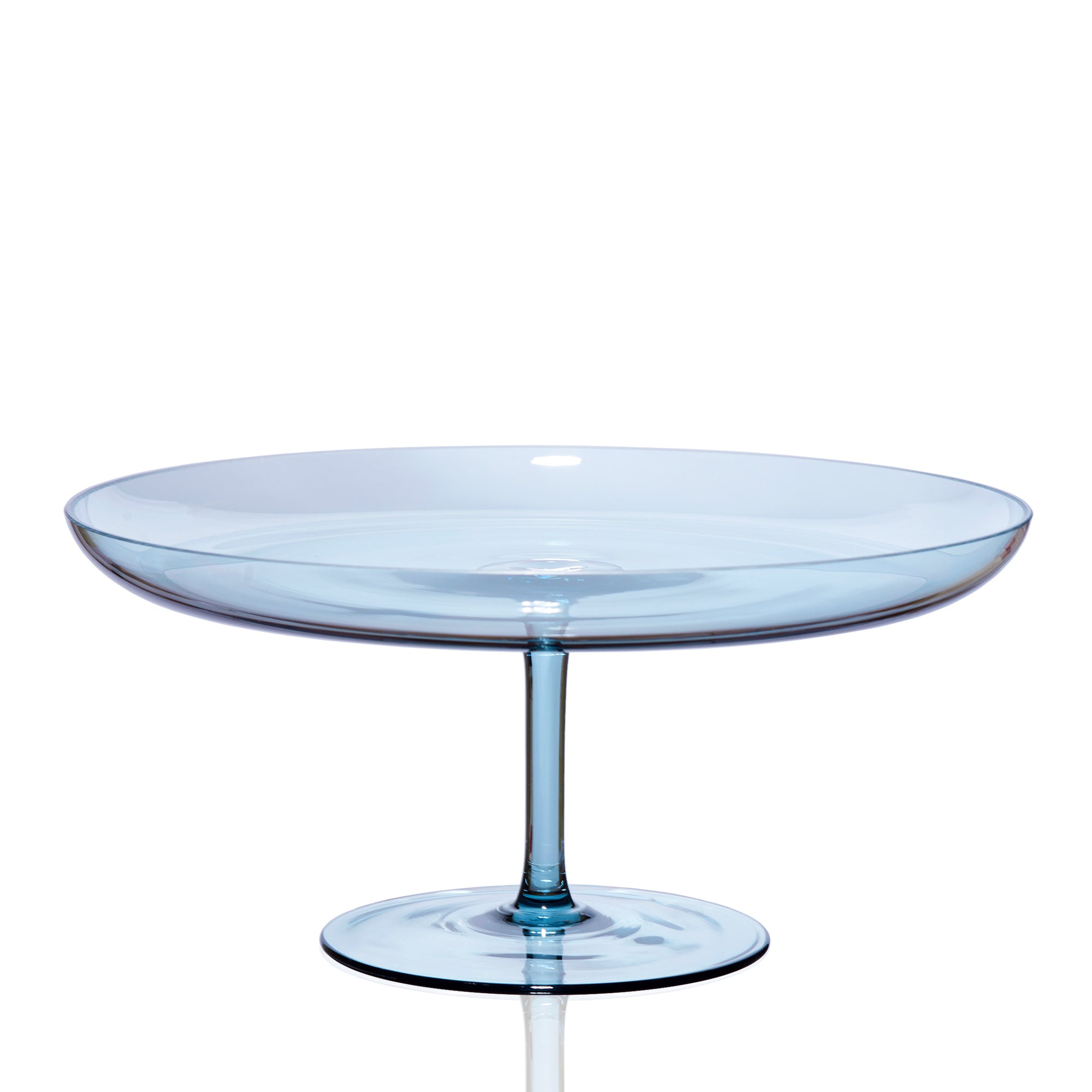Celia ocean blue crystal cake stand from Caskata.