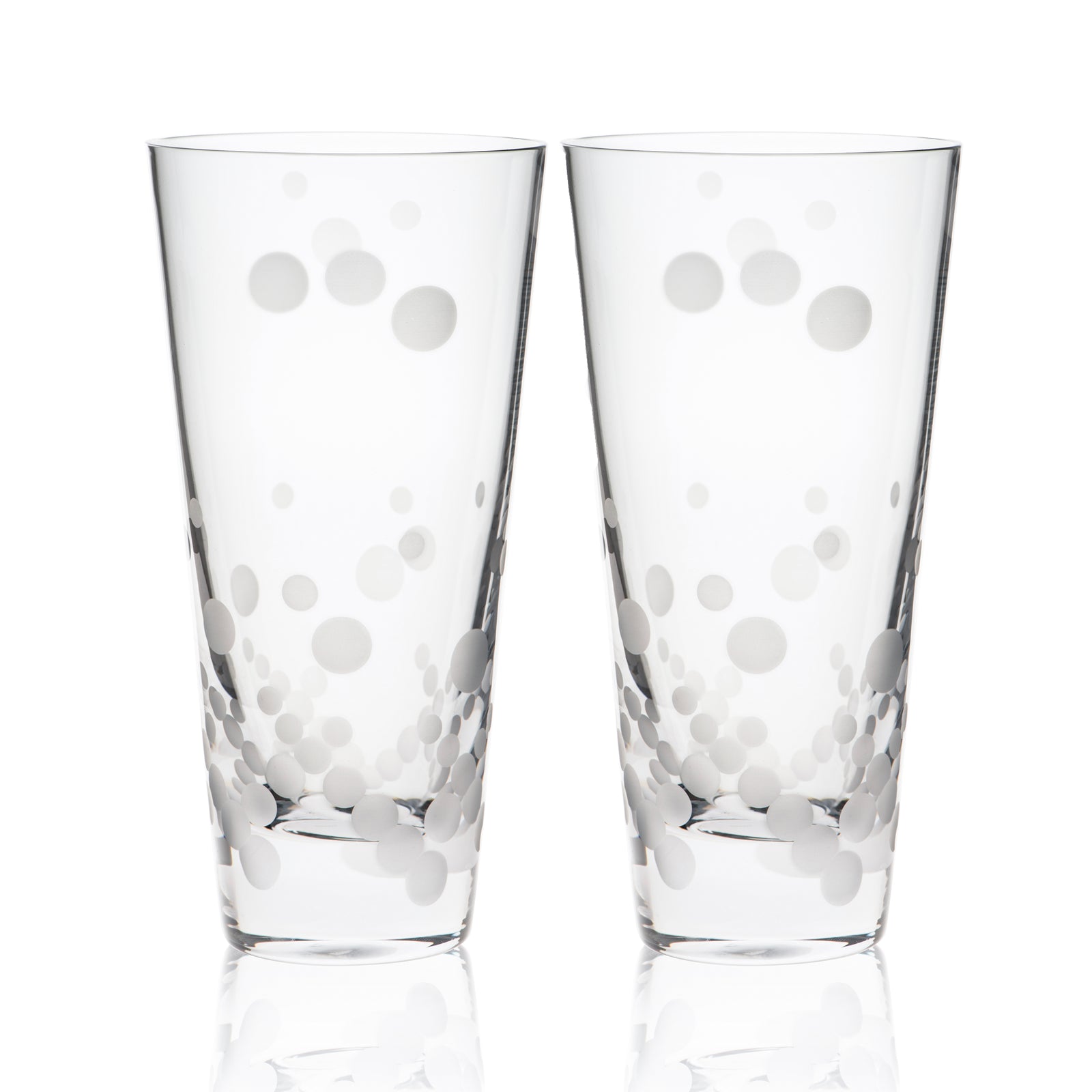 Chatham Pop highball etched crystal glasses from Caskata.
