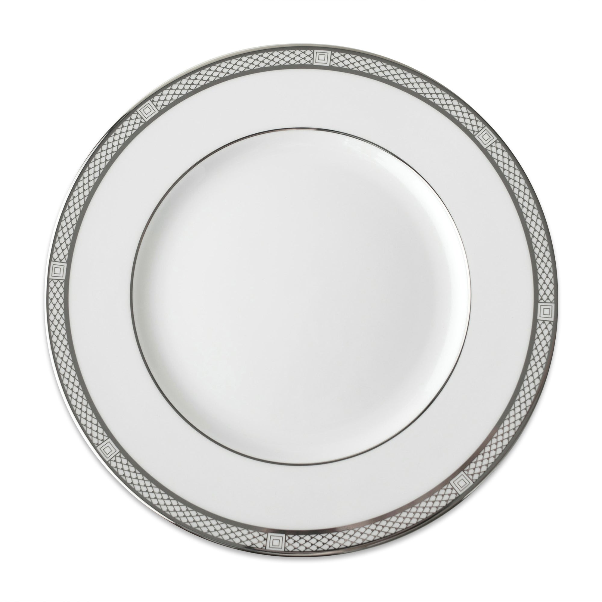 Hawthorne Ice Platinum Simple Dinner Plate - Caskata