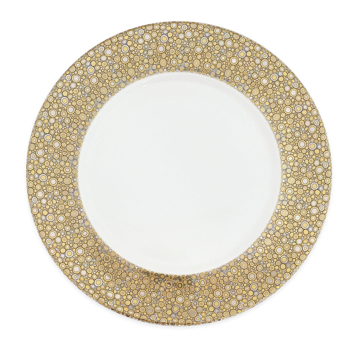 Ellington Shimmer Gold &amp; Platinum Charger Plate - Caskata