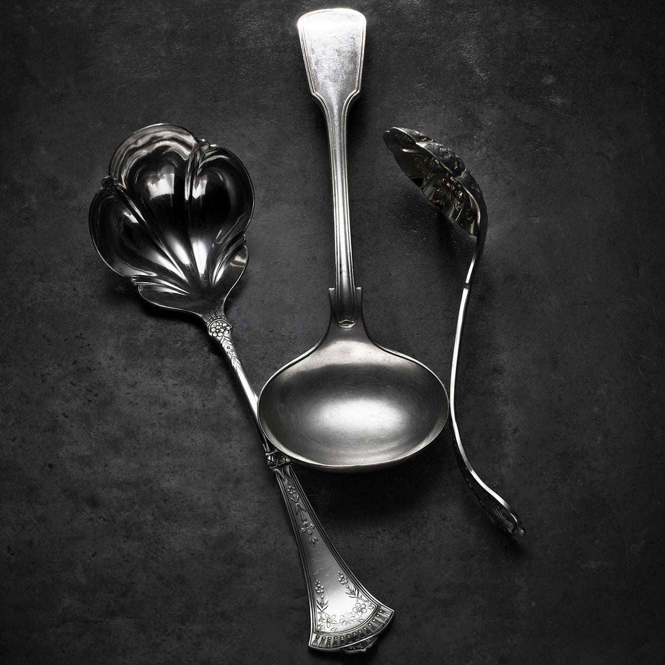 Vintage, silver-plated ladle, collected and restored by Caskata.