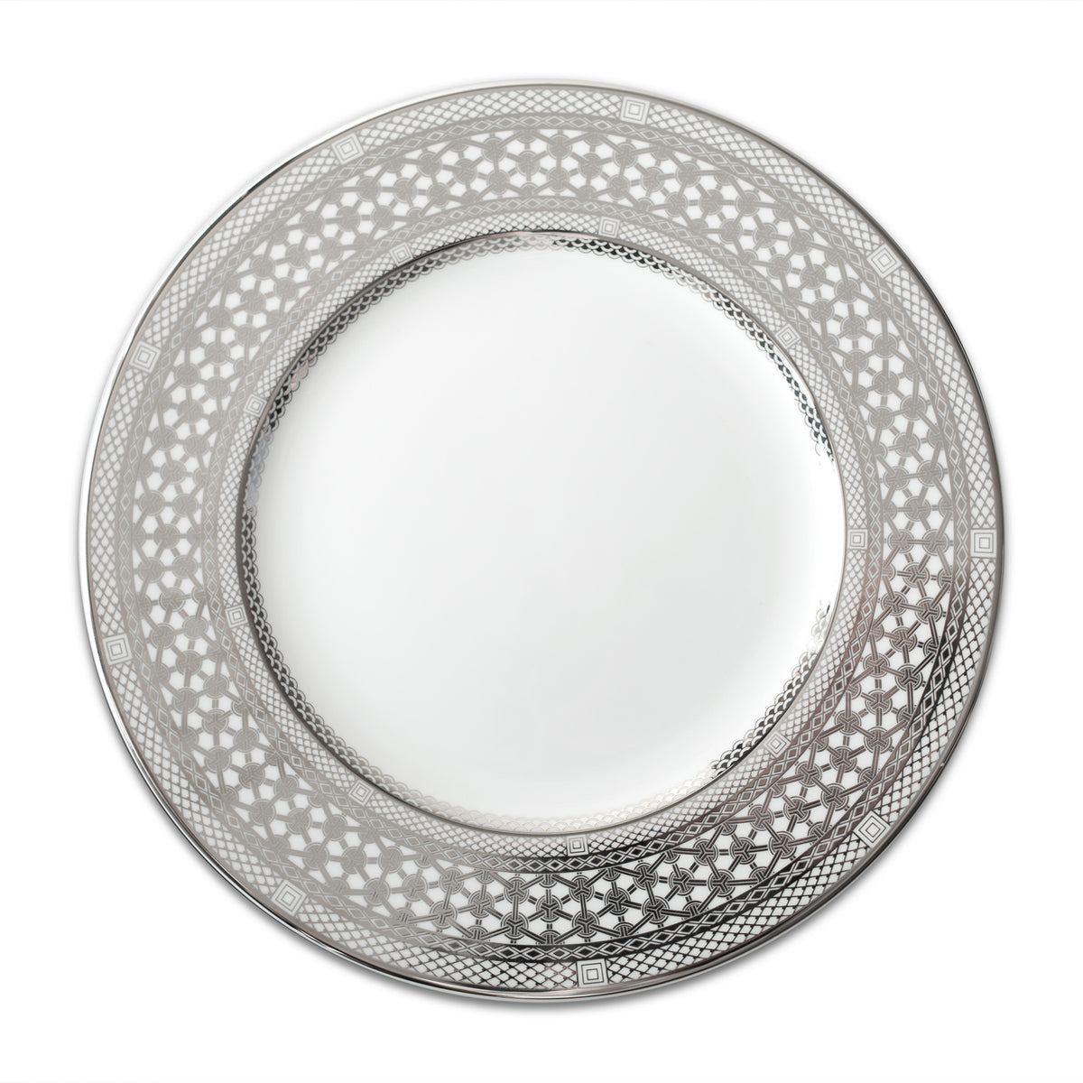 Hawthorne Ice Platinum Dinner Plate - Caskata