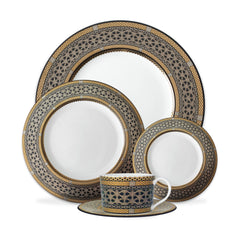 Hawthorne Onyx Gold & Platinum 5-Piece Place Setting - Caskata