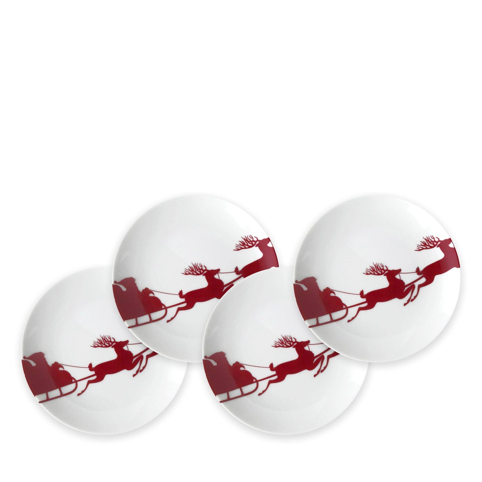 Sleigh Canapes Boxed Set/4 - Red - Caskata