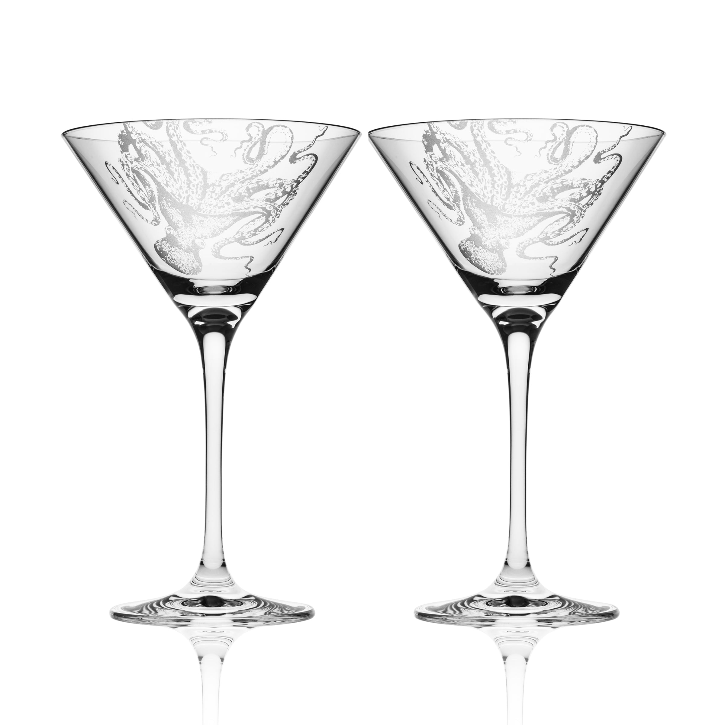 Extra Tall Martini Glasses. Set of Five Stemware. Three Purple and Two –  Anything Discovered