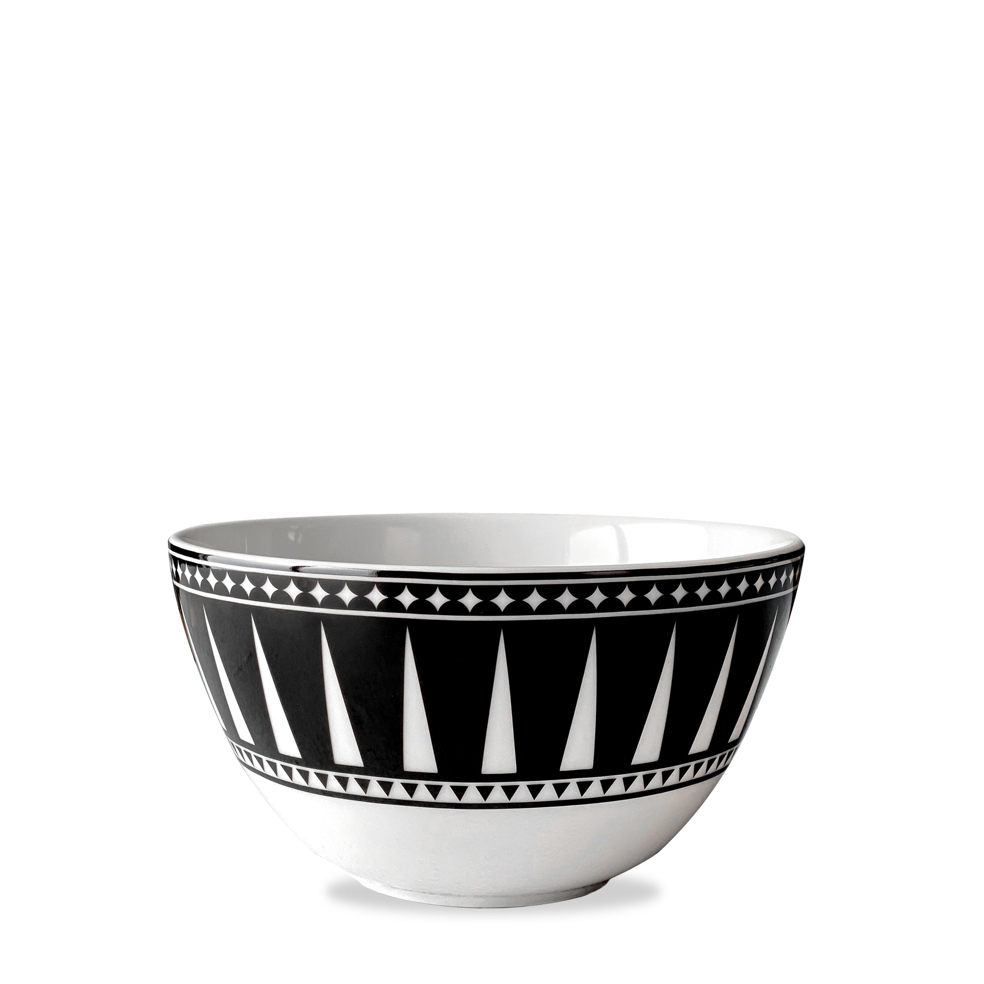 Marrakech Black and White Art Deco Cereal Bowl Caskata
