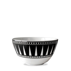 Marrakech Black and White Art Deco Cereal Bowl Caskata