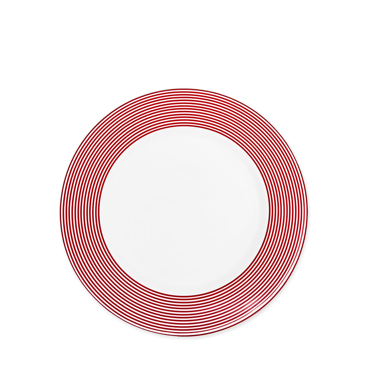 Newport Crimson Racing Stripe Salad Porcelain Plate from Caskata