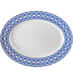 Newport Garden Gate Oval Rimmed Platter - Caskata