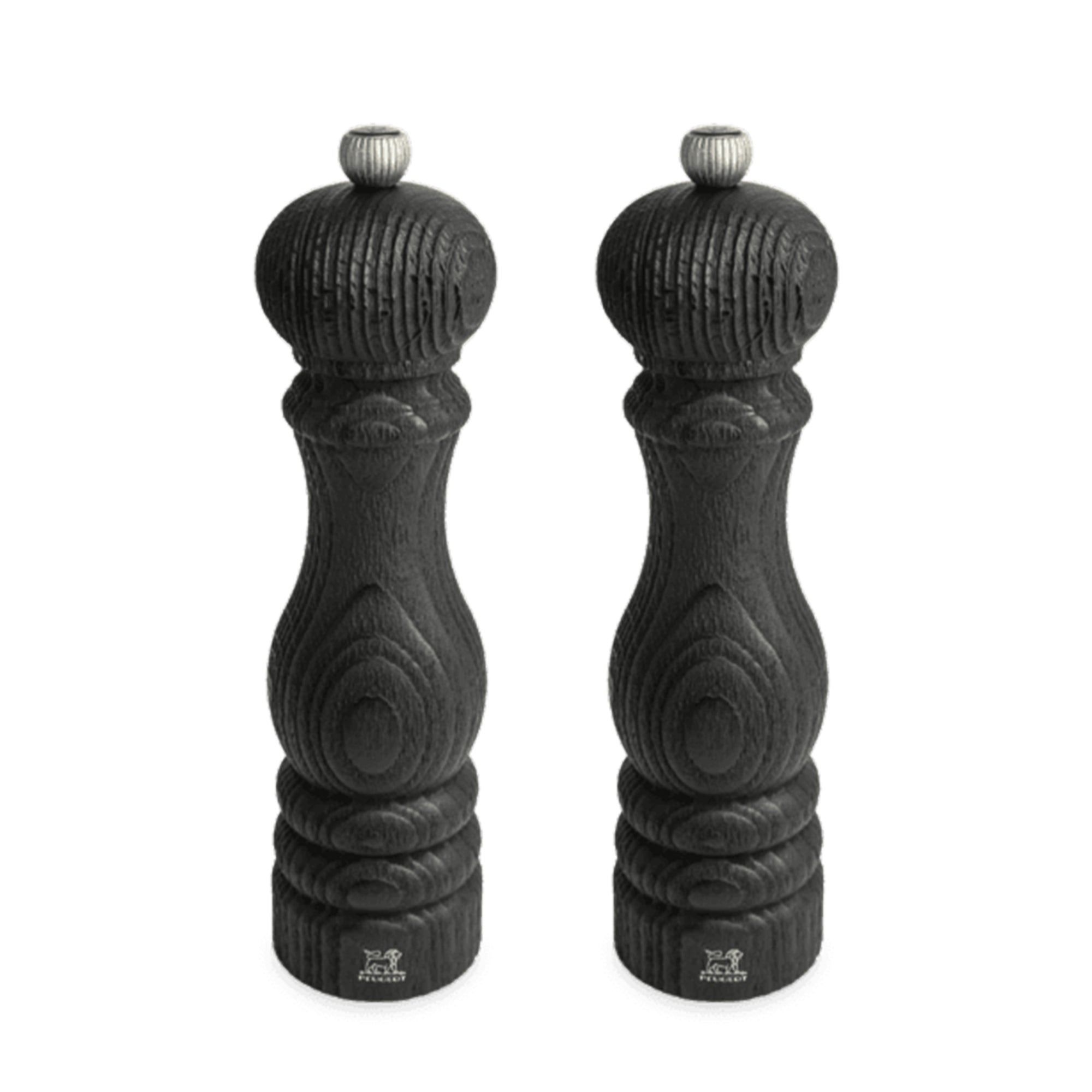 Peugeot Paris 9" Black Salt and Pepper Mill Set from Caskata.