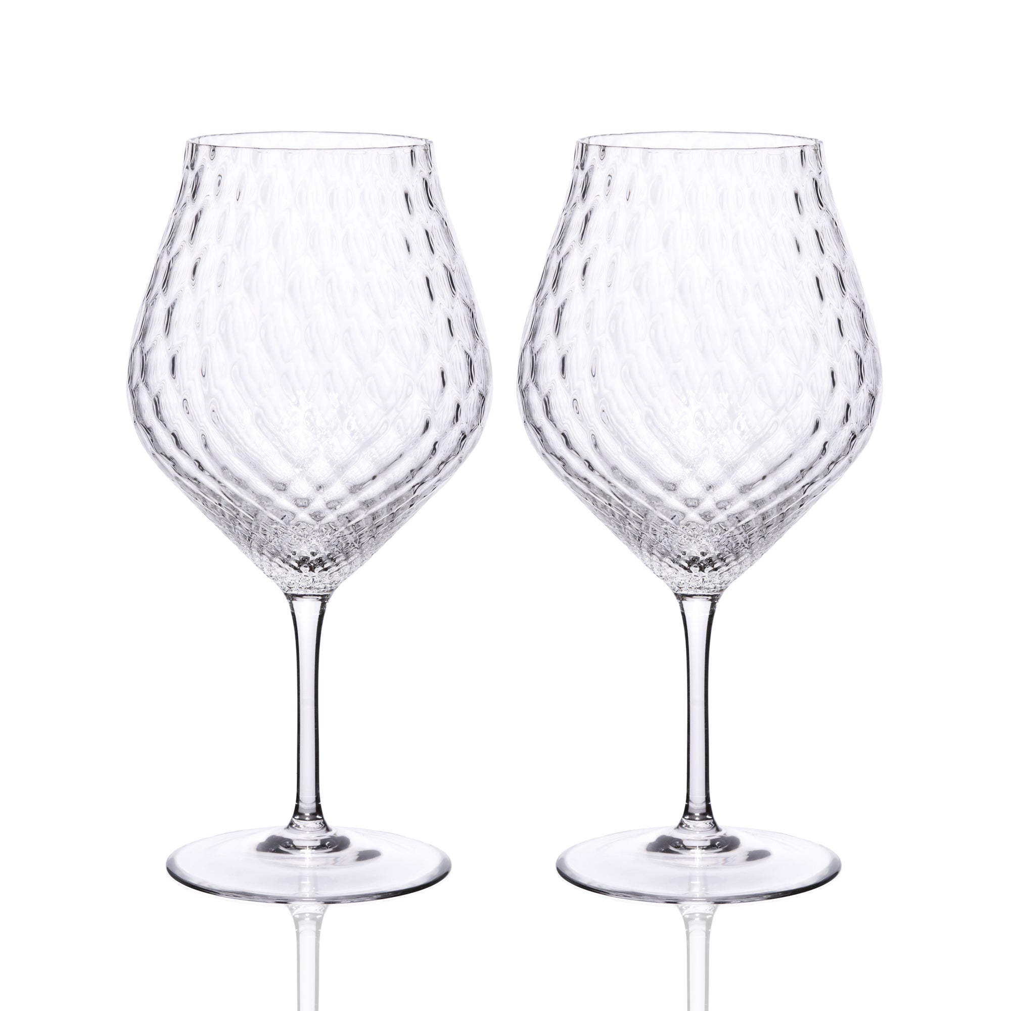 Phoebe clear tulip universal crystal wine glass from Caskata.