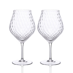 Phoebe clear tulip universal crystal wine glass from Caskata.