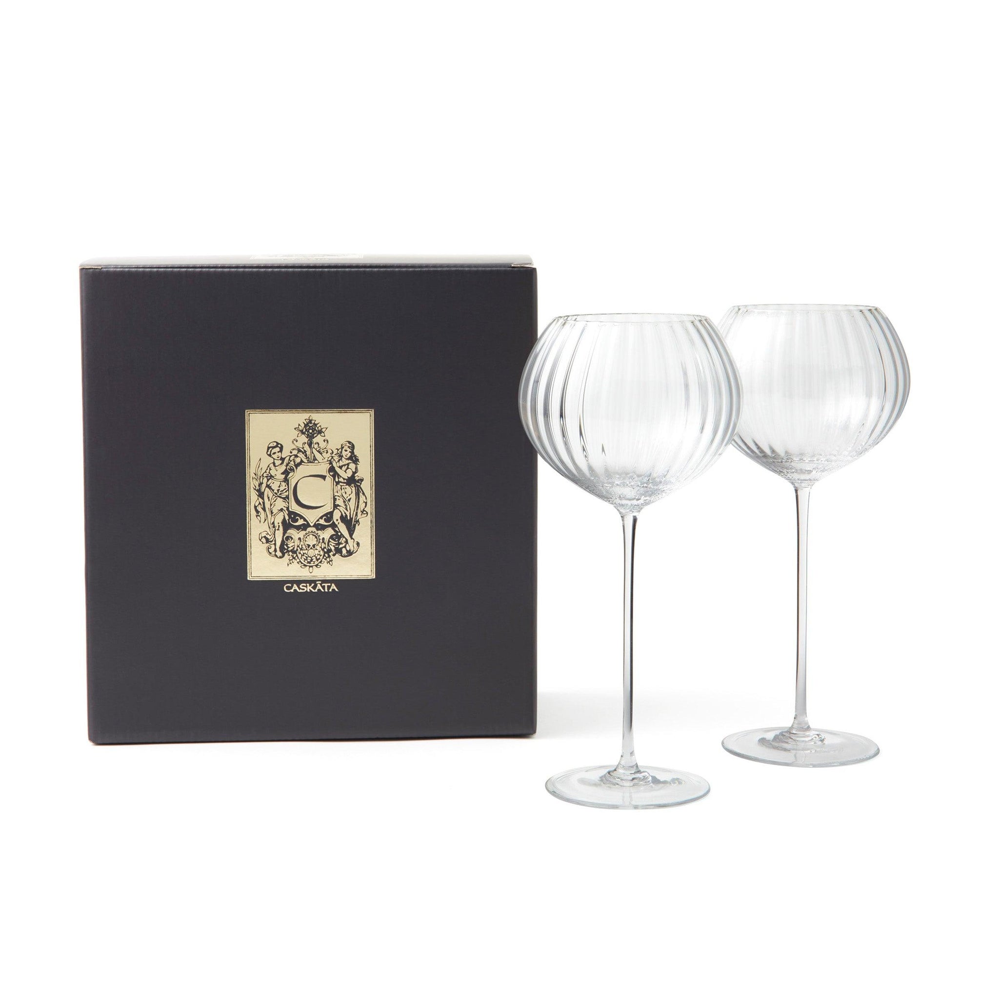 Caskata Quinn Clear Red Wine Glasses Set of 2