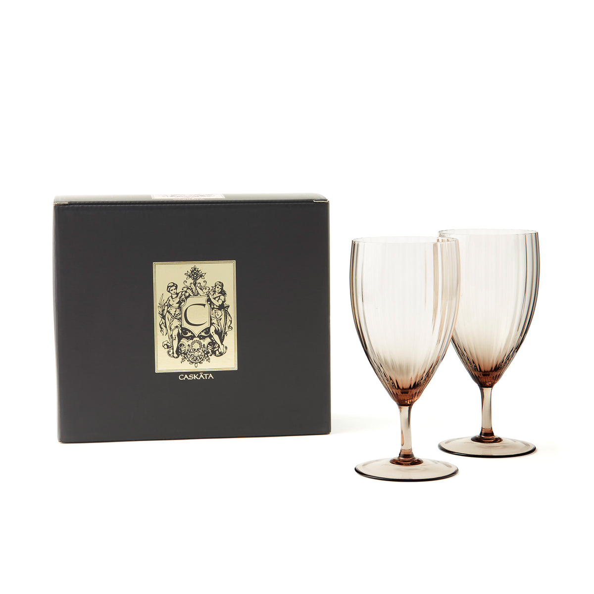 Quinn Mocha Everyday mouth-blown crystal glasses from Caskata.
