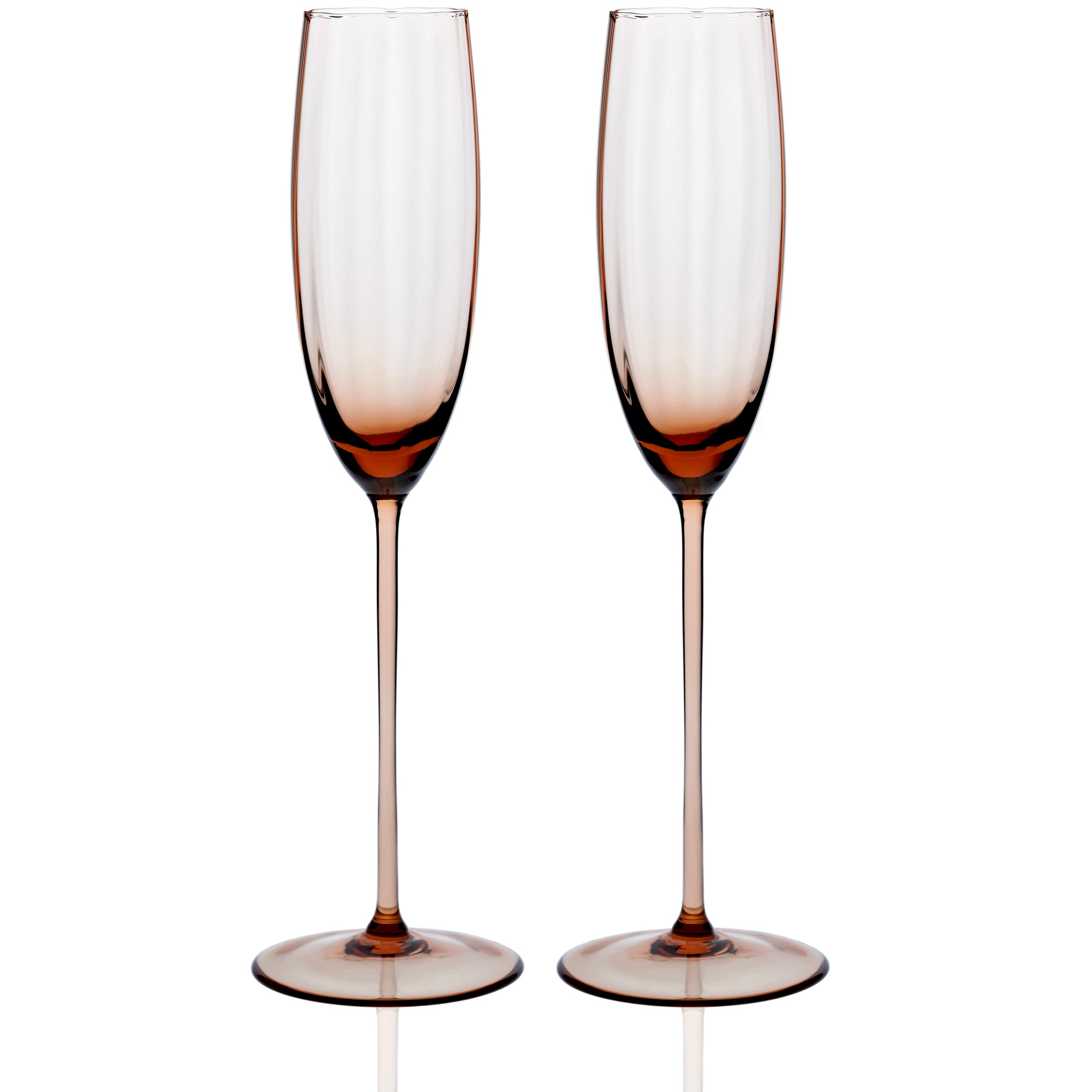 Home Decor Glass Stemware, Blown Glass Flute Champagne