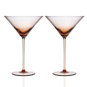Quinn Stemware Martini Glass, in Amber- Caskata