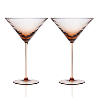 Quinn Stemware Martini Glass, in Amber- Caskata