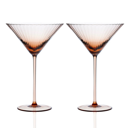 Quinn Stemware Martini Glass, in Amber- Caskata