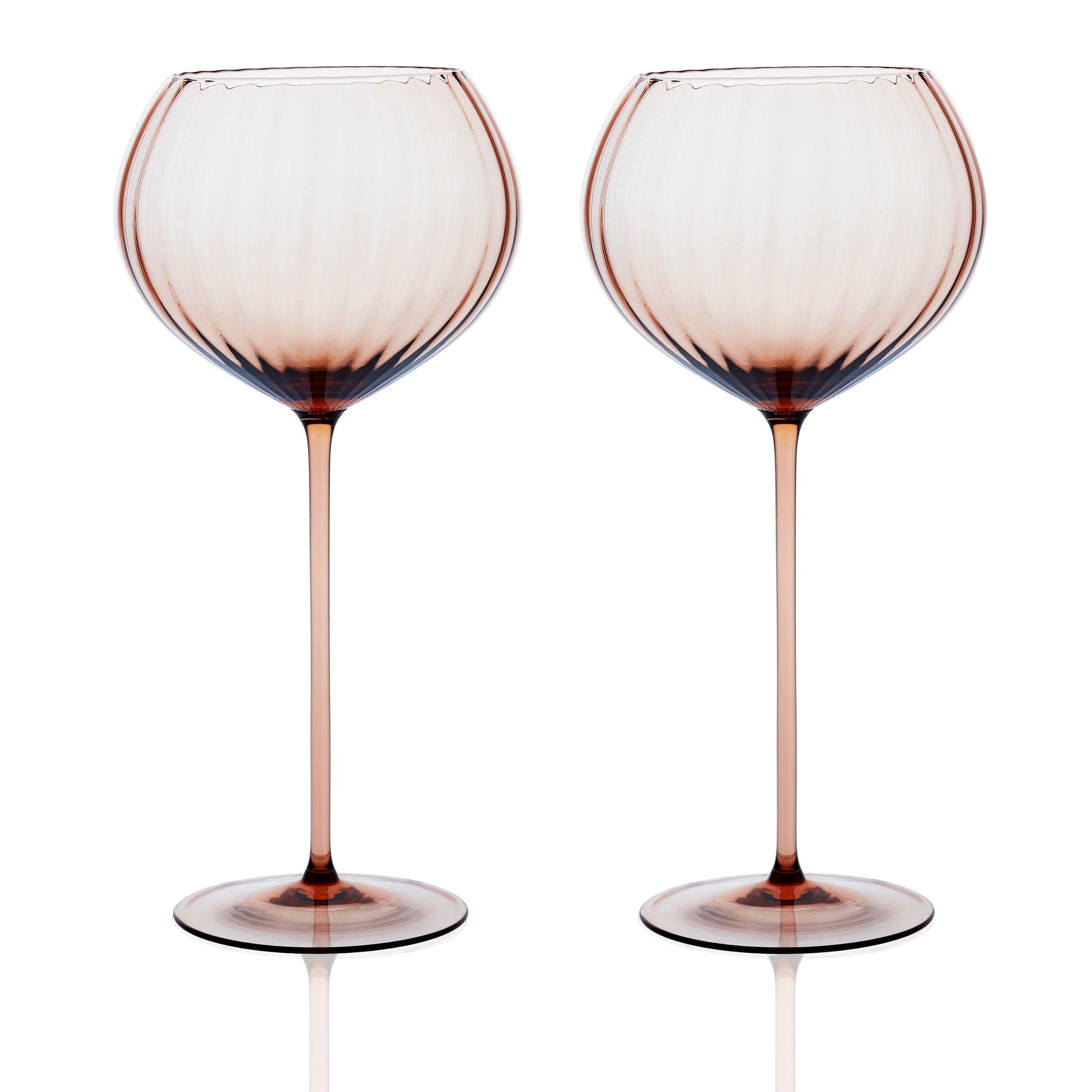 Quinn Amber Red Wine Glasses Set/2 - Caskata