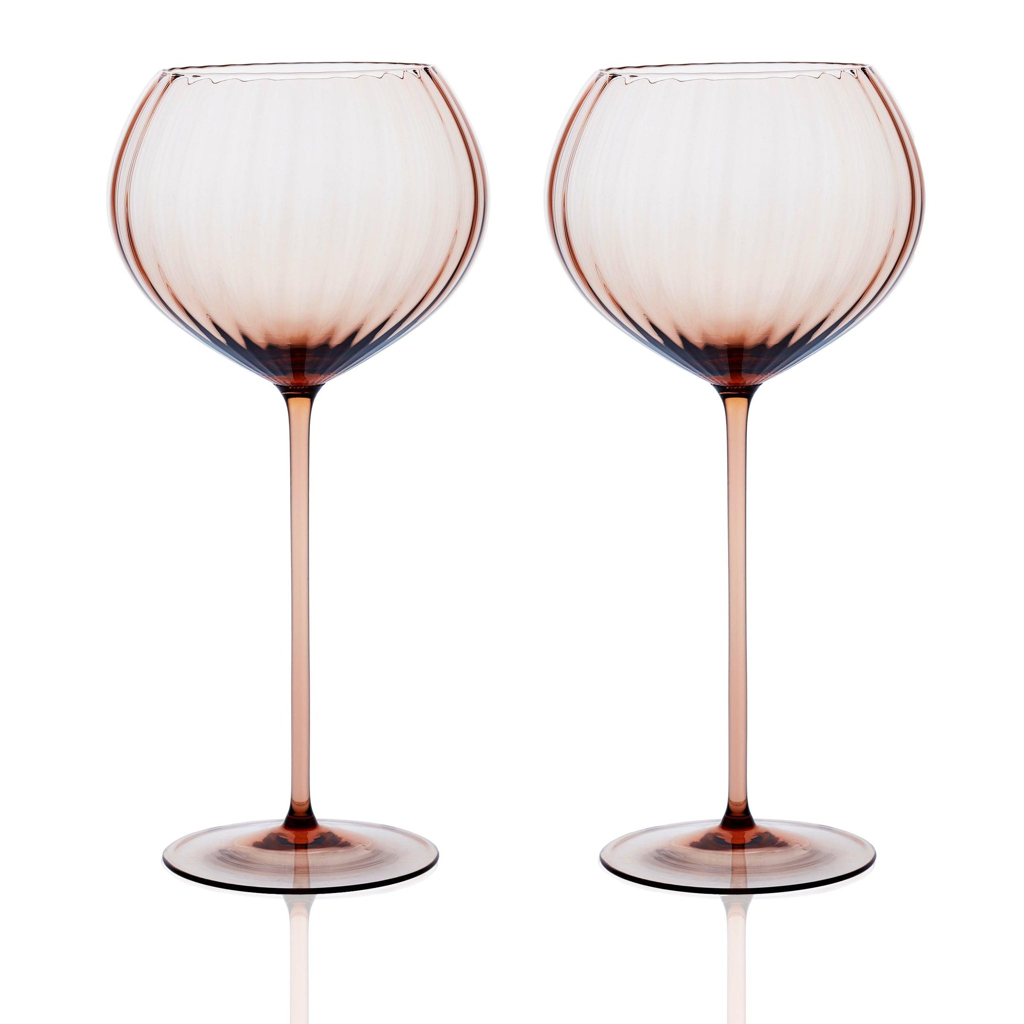 Quinn Amber Red Wine Glasses Caskata