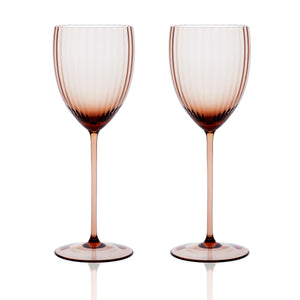 Quinn Amber White Wine Glasses Set/2 - Caskata