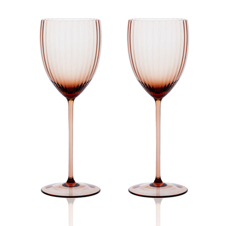 Quinn Amber White Wine Glasses Set/2 - Caskata