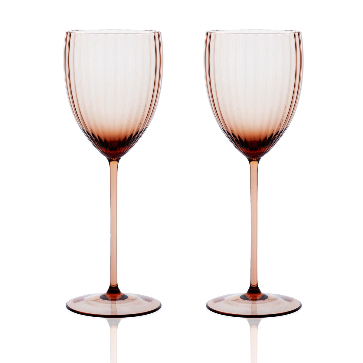 Quinn Amber White Wine Glasses Set/2 - Caskata