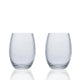 Quinn Optic Tumblers or stemless wine glasses  in mouth blown clear crystal from Caskata Set of 2