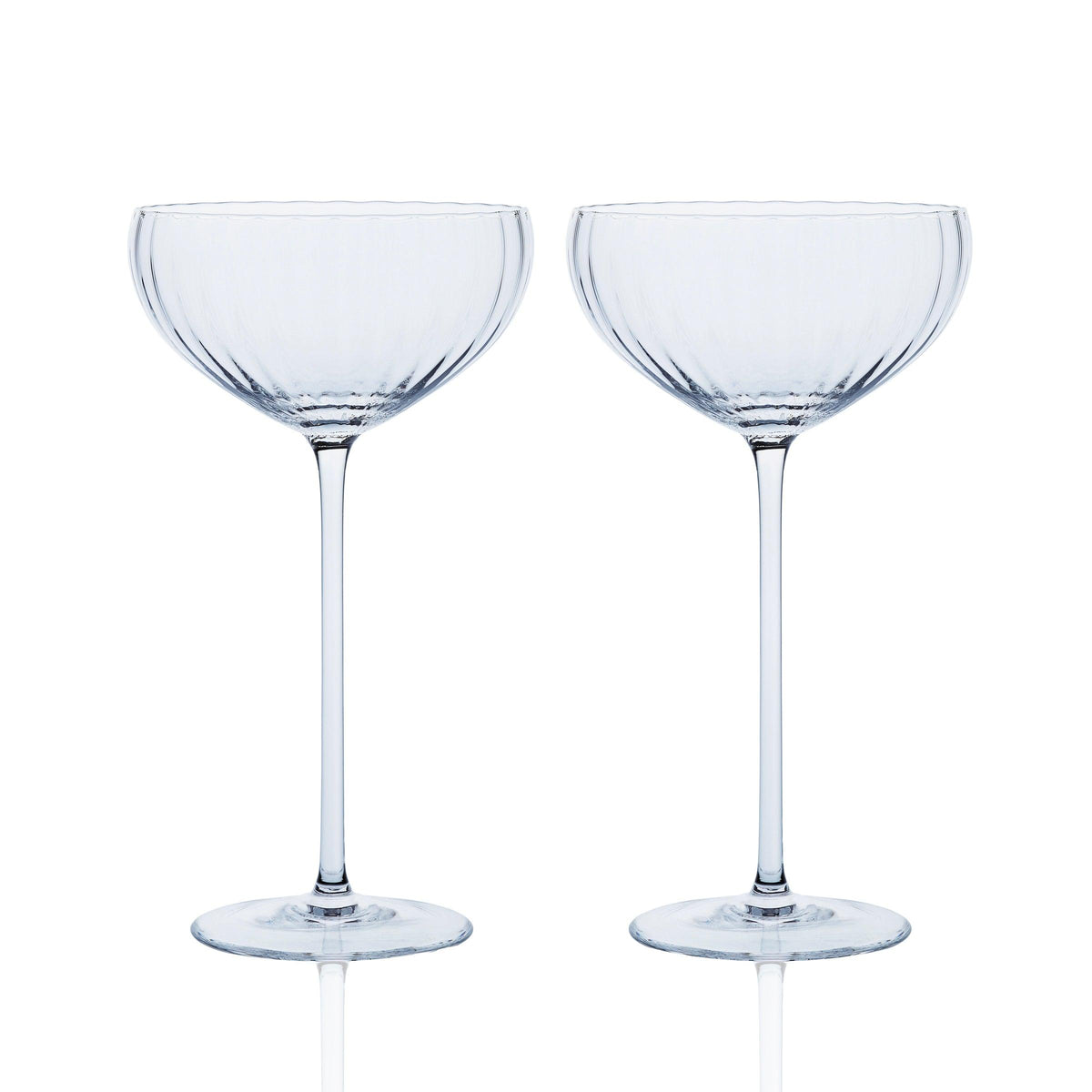 Quinn Clear Coupe Glasses Set/2 - Caskata