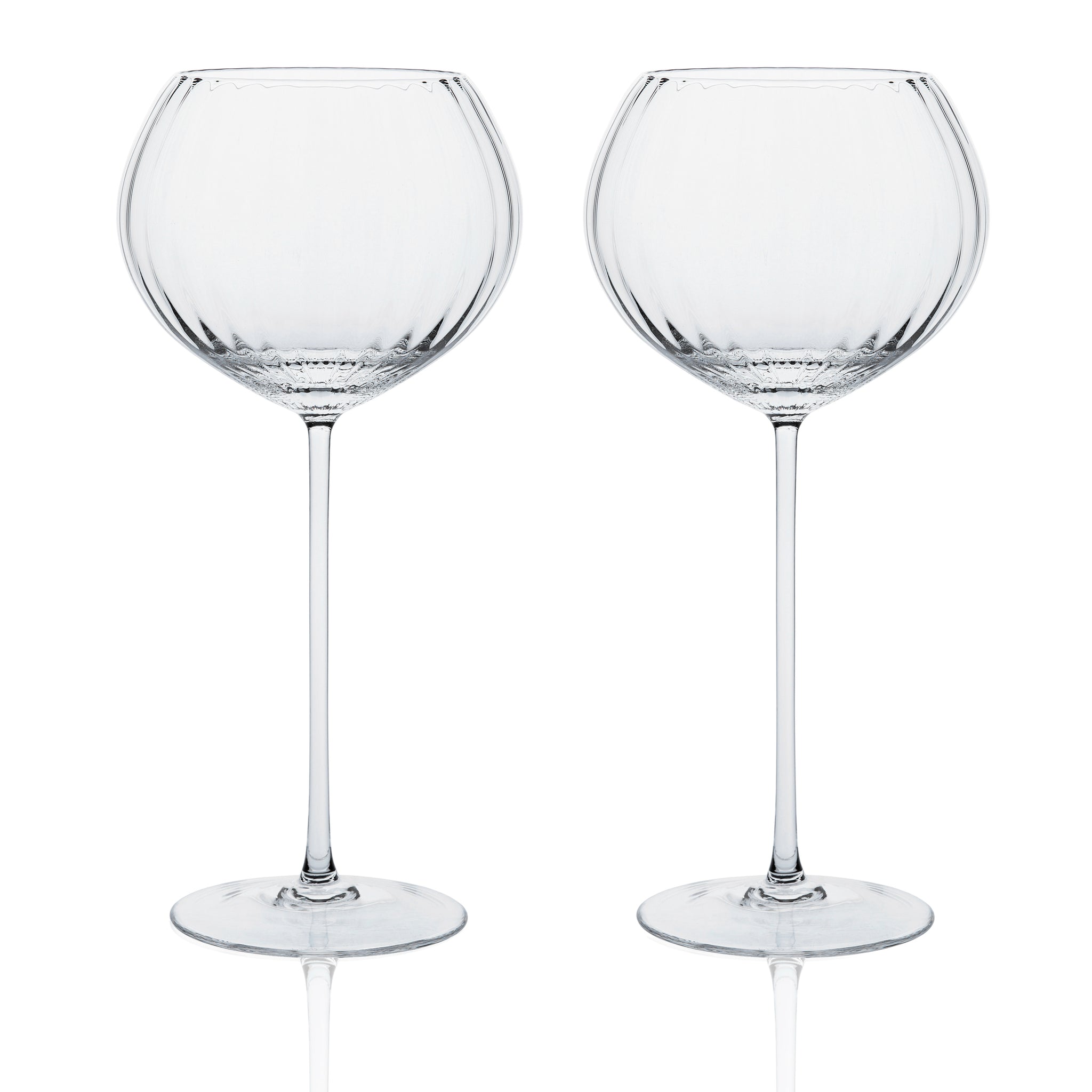 Crystal Water Glasses Set of 2, 10 oz Clear Glass