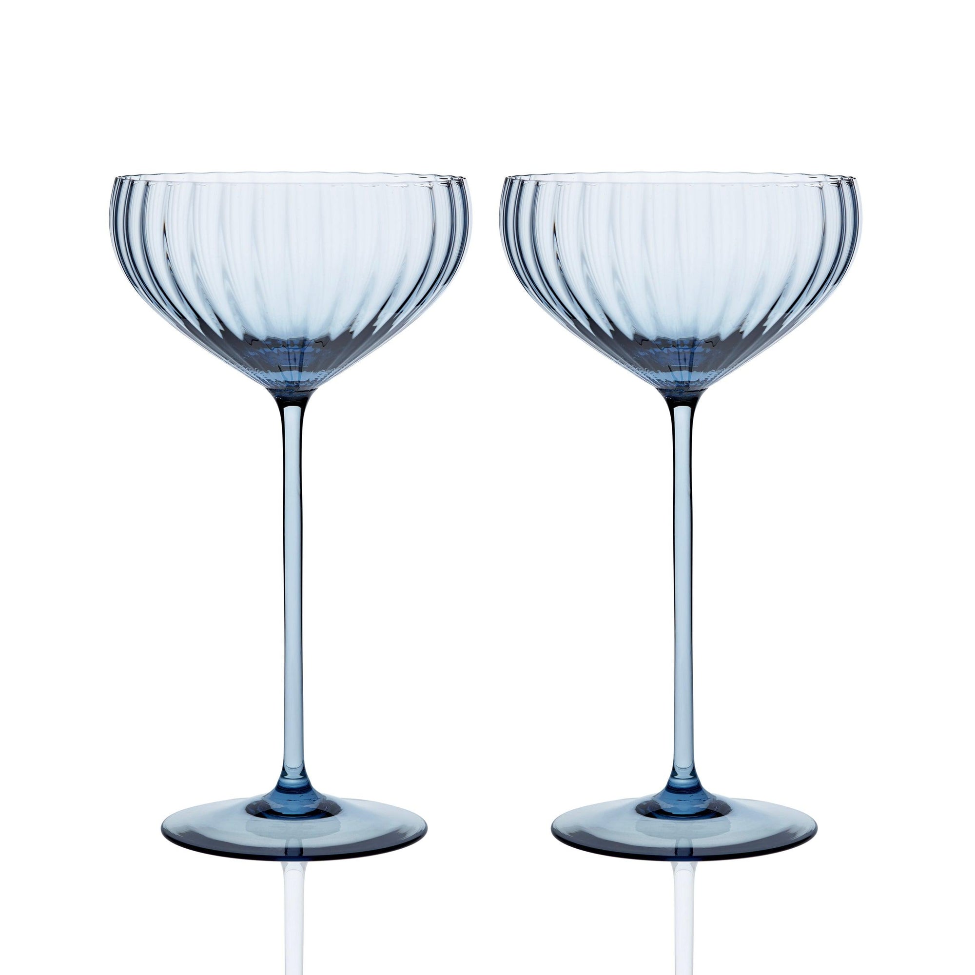 Quinn Stemware Coupe Glass, in Ocean- Caskata